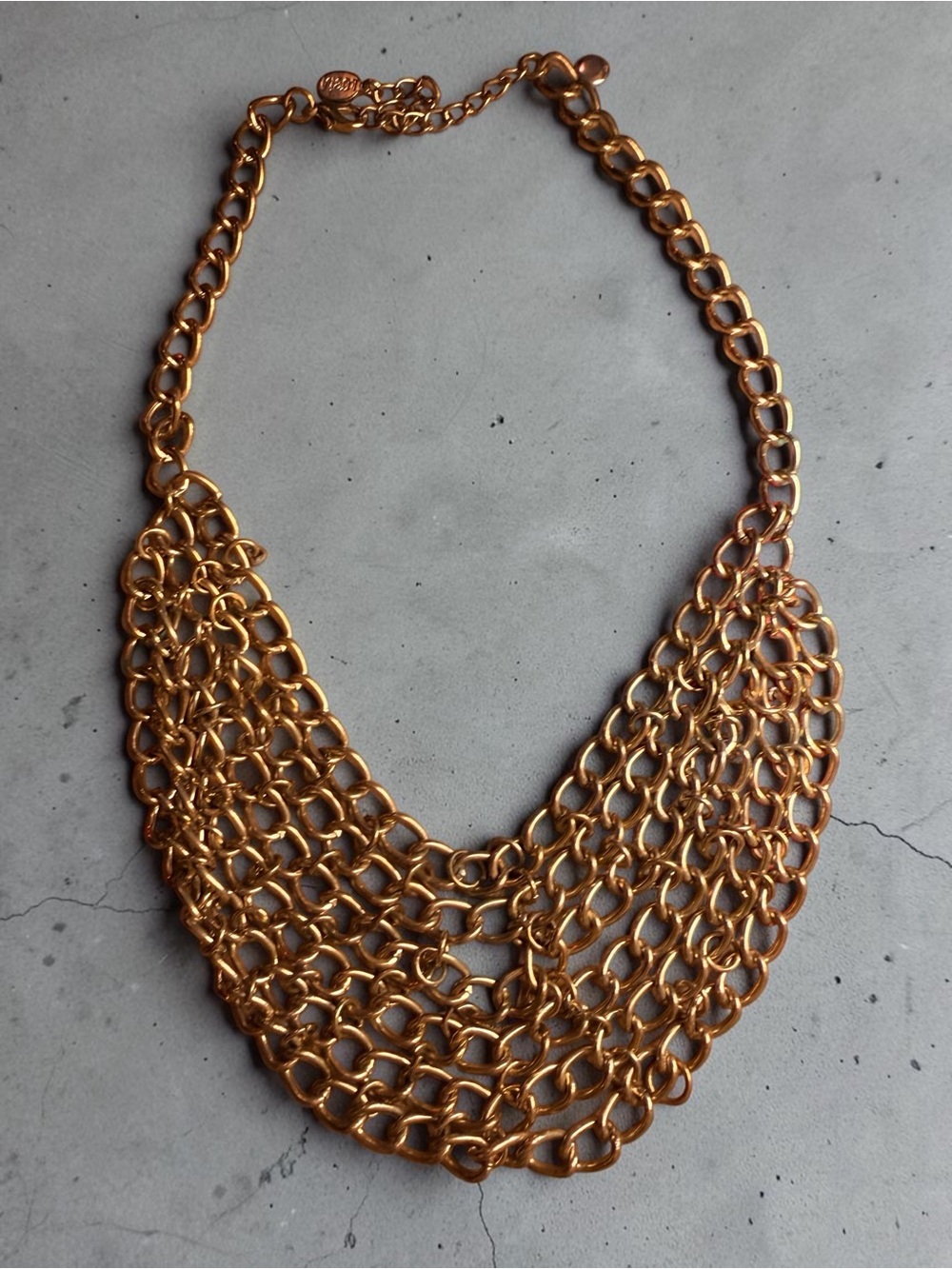 Vintage Women's Gold Multi-Strand Chain Collar Necklace